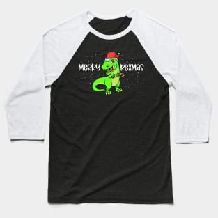 Merry Christmas with Dinosaur - Merry Rexmas Baseball T-Shirt